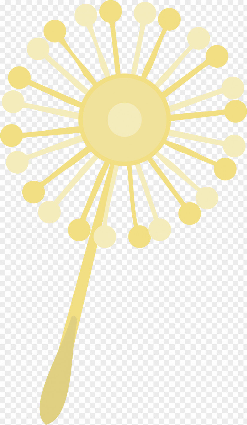 Hand Painted Yellow Dandelion Clip Art PNG