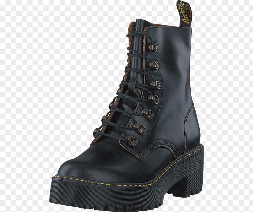 Black Doctor Motorcycle Boot Chelsea High-heeled Shoe PNG