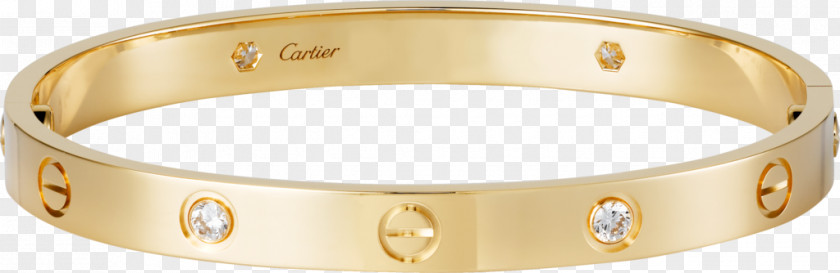 Gold Love Bracelet Cartier Diamond PNG