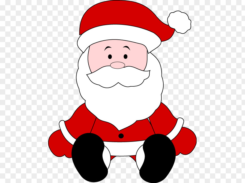 Red-painted Santa Claus Cartoon Christmas Child PNG