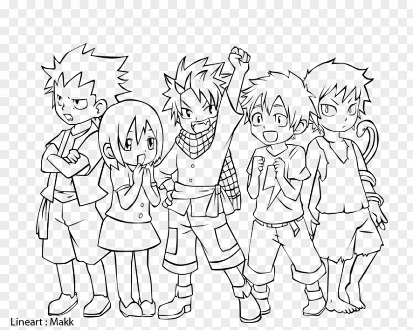 Group Of Happy Students Nel Tu Line Art Drawing Ichigo Kurosaki PNG