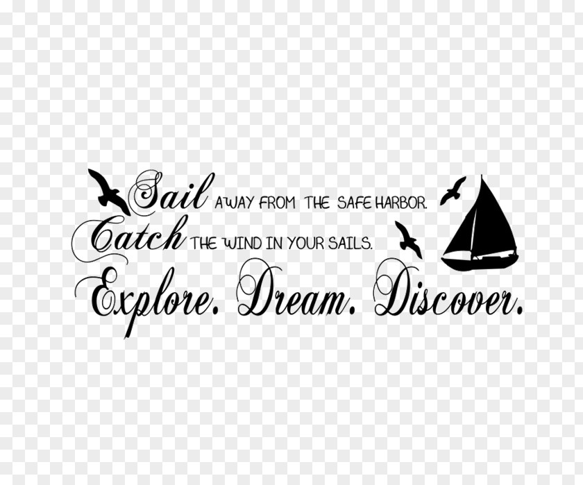 Hand-painted Sailing Wall Decal Logo Brand PNG