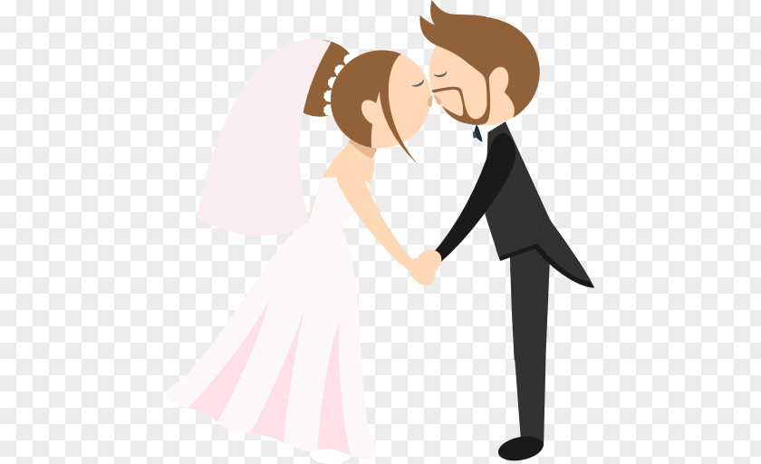 Kiss Wedding Invitation Bride Couple PNG