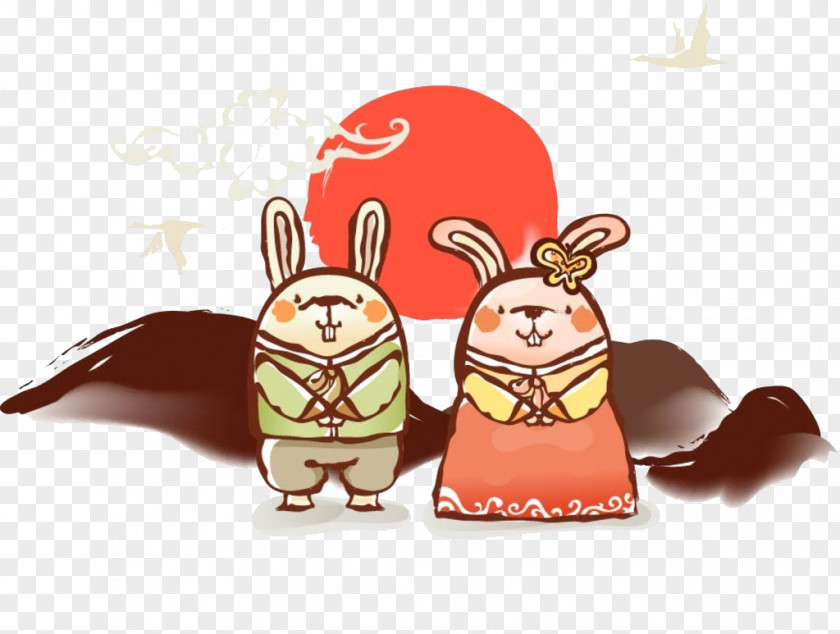 2 Cartoon Rabbit Vector PNG