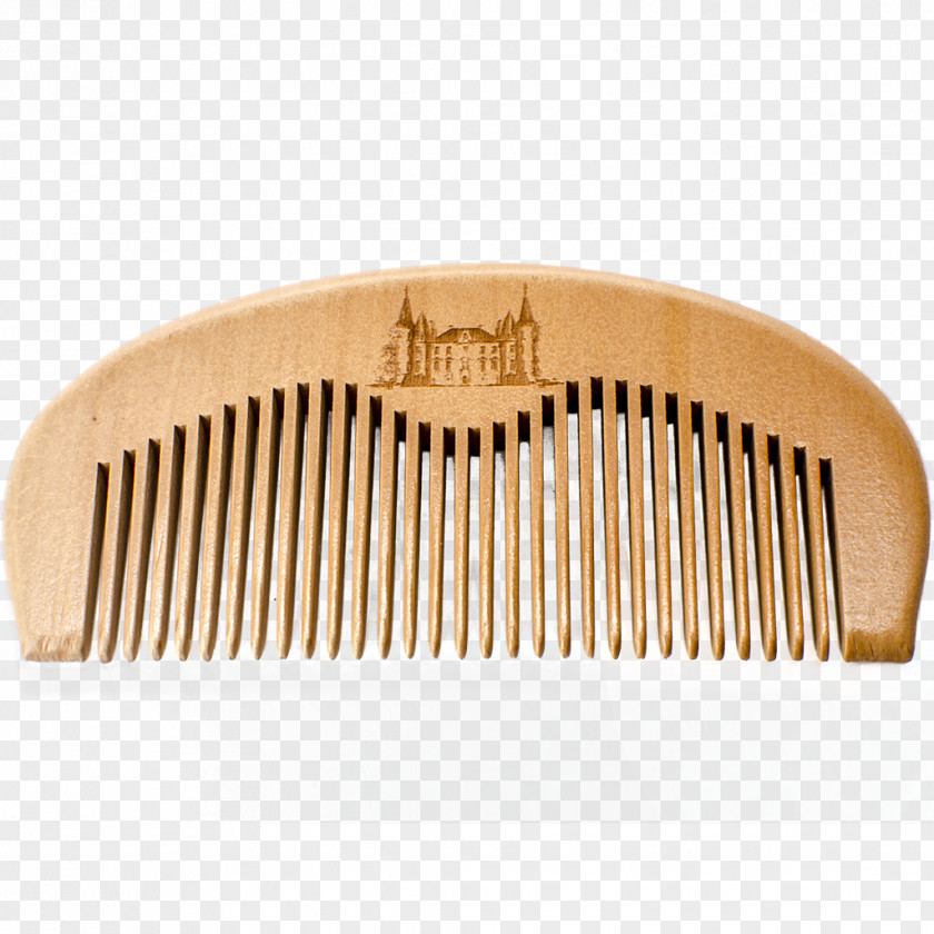 Beard Comb Oil Wood Brush PNG