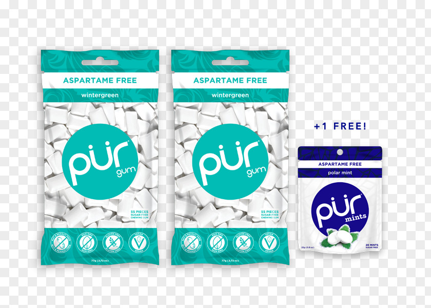Chewing Gum Peppermint PÜR Aspartame PNG