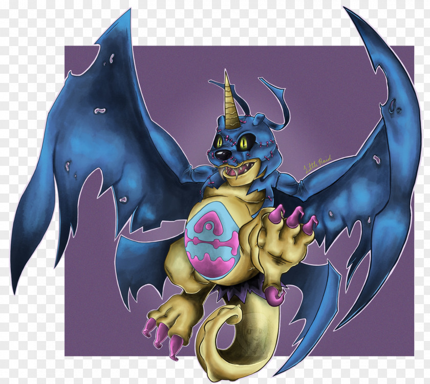 Digimon Fusion Gabumon Drawing Demidevimon PNG