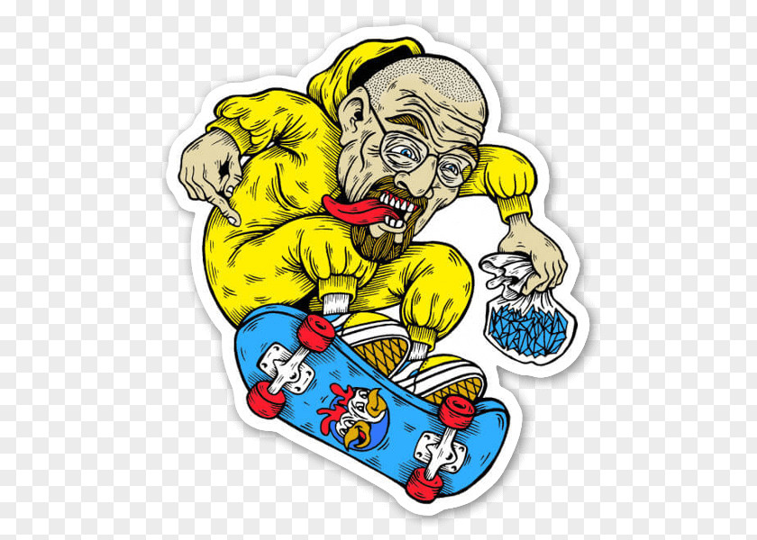 Walter White Sticker Skateboarding Ice Skating Label PNG