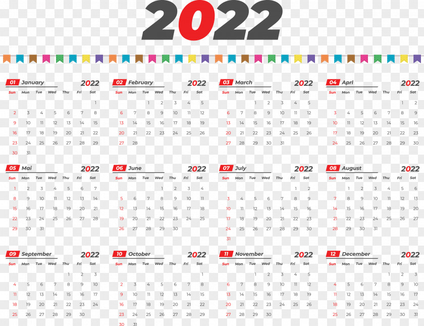 2022 Yeary Calendar 2022 Calendar PNG