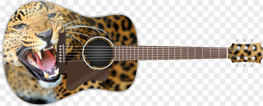 Guitar Pictures Acoustic Jaguar Leopard Cat Acoustic-electric PNG