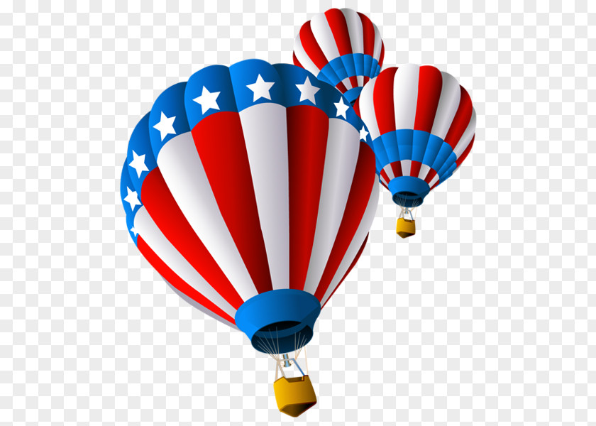 July Hot Air Balloon United States Clip Art PNG