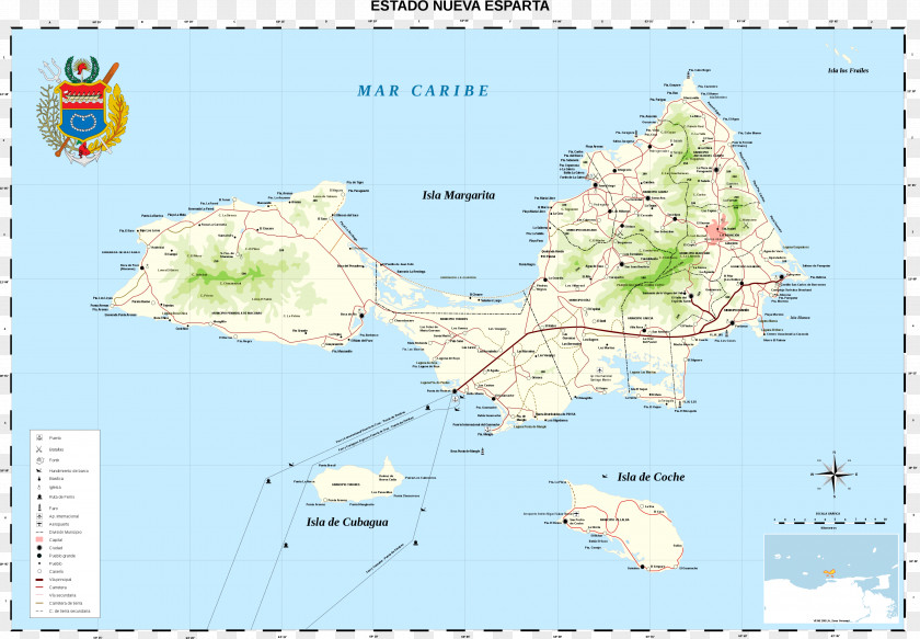 Map Santa Ana Nueva Esparta Costa Mesa Atlas PNG