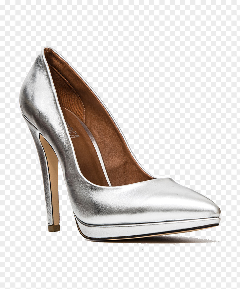 Silver Platform Shoe Stiletto Heel High-heeled PNG