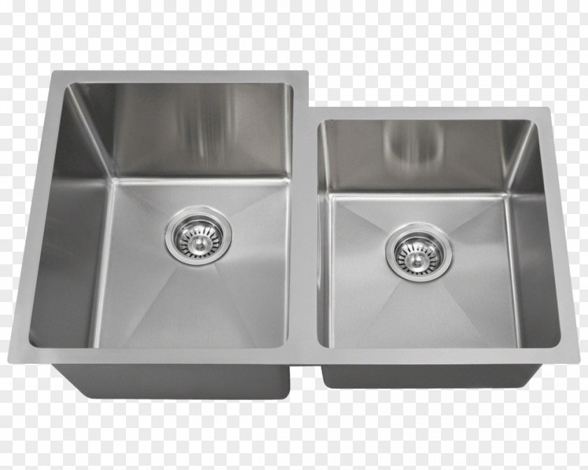 Sink Kitchen Brushed Metal Stainless Steel MR Direct PNG