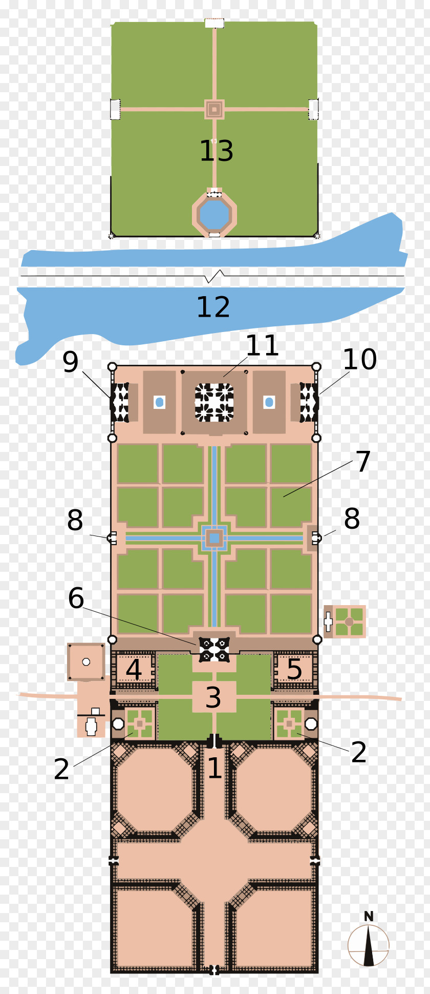 Site Plan Taj Mahal Garden Yamuna Floor The Palace Hotel PNG