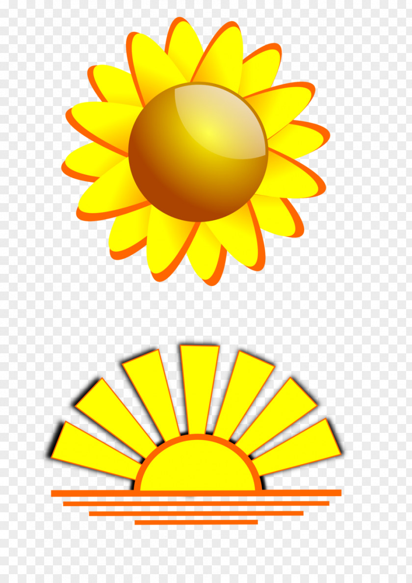 Smiling Sun Sunset Clip Art PNG