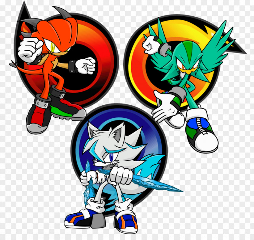 Team Sonic Heroes Shadow The Hedgehog Amy Rose Silver PNG