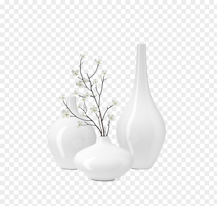 Three Japanese Deadwood Vases Vase White PNG