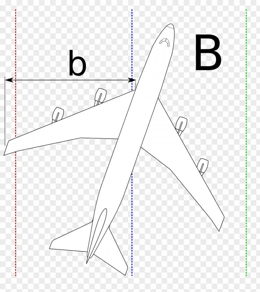 Angle Boeing 747 Drawing PNG