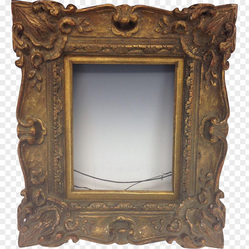 Antique Picture Frames Wood Carving Gilding PNG