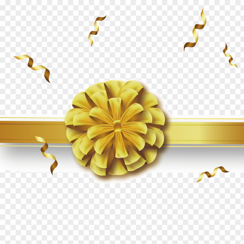 Vector Yellow Silk Belt PNG