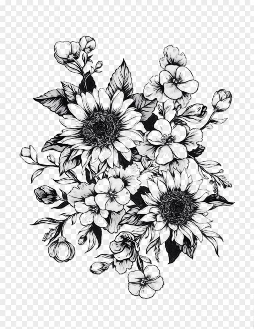 Floral Design Sleeve Tattoo Idea Flower PNG