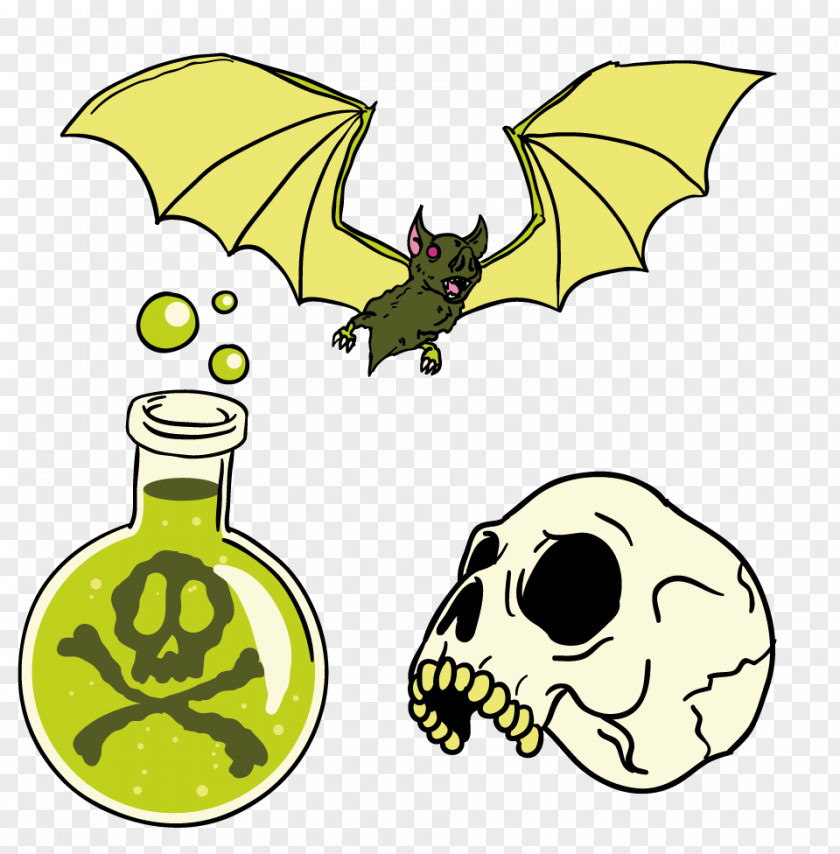 Halloween Bat Poison PNG