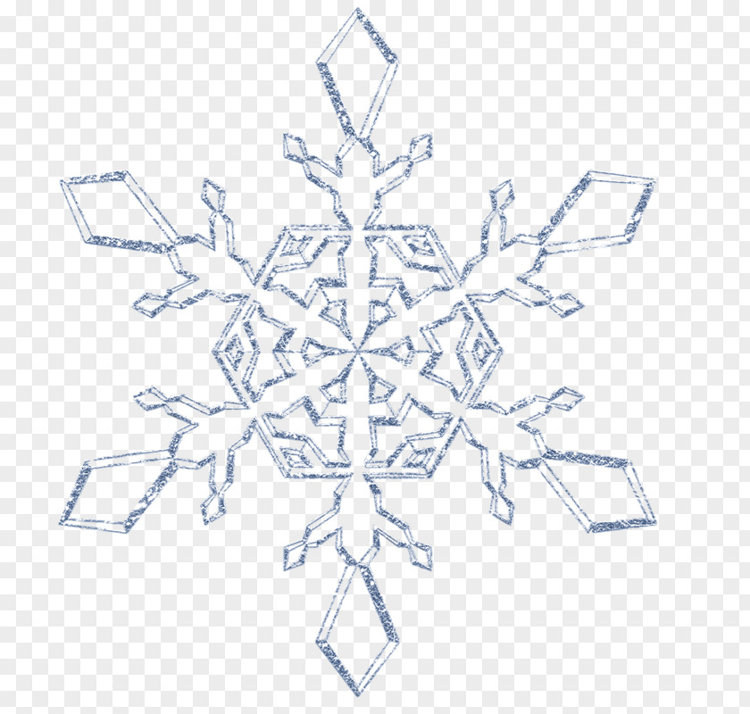 Cartoon Painted Decorative Snowflake Christmas PNG