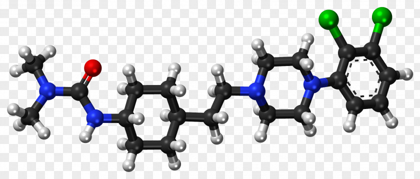 Model Cariprazine Dopamine Receptor D3 Bipolar Disorder Antagonist PNG