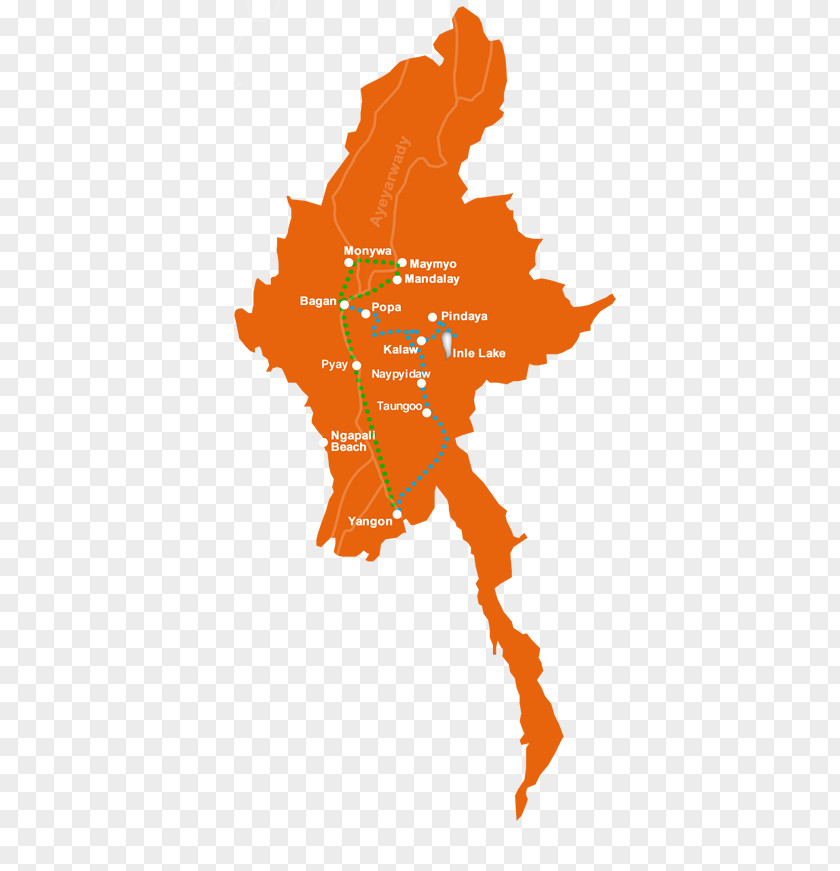 Myanmar Map Inle Lake Indawgyi Microfinance Bank PNG