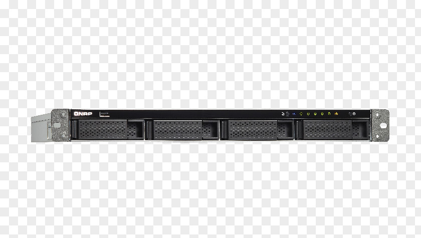Top View Angle Data Storage Network Systems QNAP Systems, Inc. 4-Bay Quad-core 1.7 GHz Short-depth Rackmount NAS TS-431XeU QTS PNG