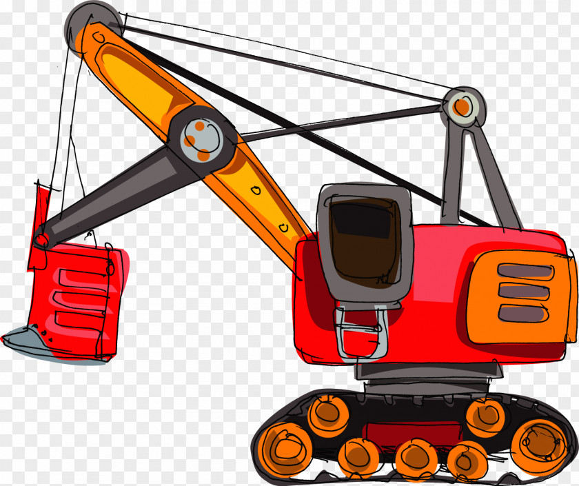 Toy Vehicle Construction Equipment Crane PNG
