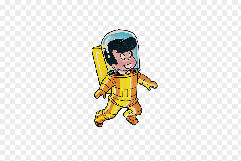 Cartoon Boy Astronaut Illustration PNG