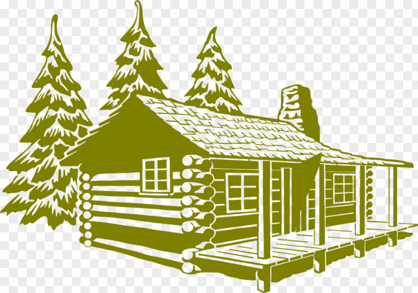 House Drawing Log Cabin Cottage Clip Art Image PNG