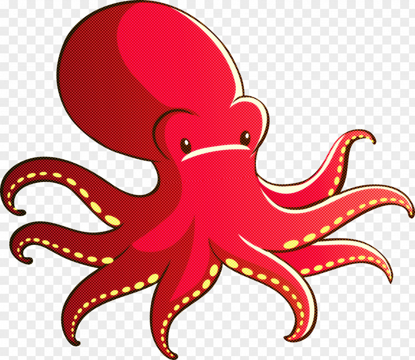 Octopus Giant Pacific Cartoon Animal Figure PNG