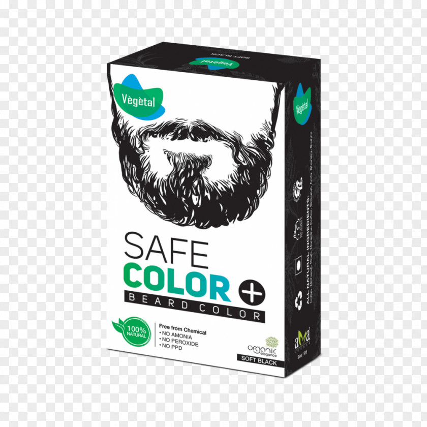 Beard Human Hair Color Coloring Vegetal Safe 25gm (Soft Black) PNG