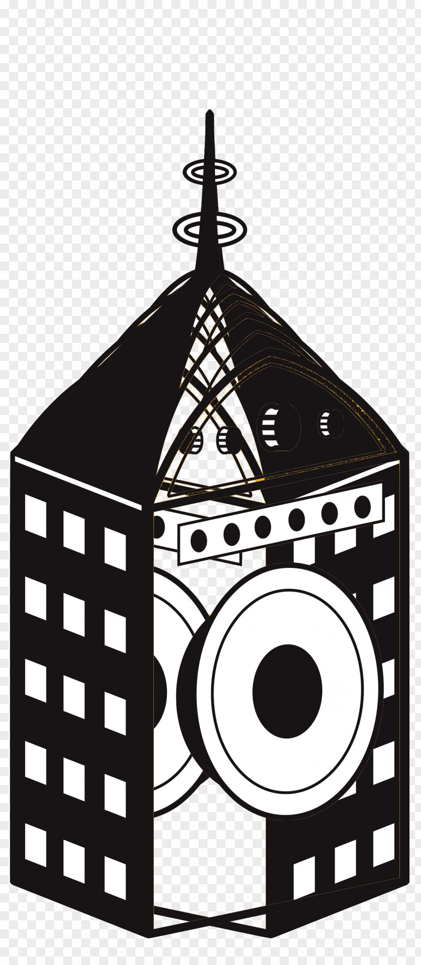 Blackandwhite Birdhouse Palace Logo PNG