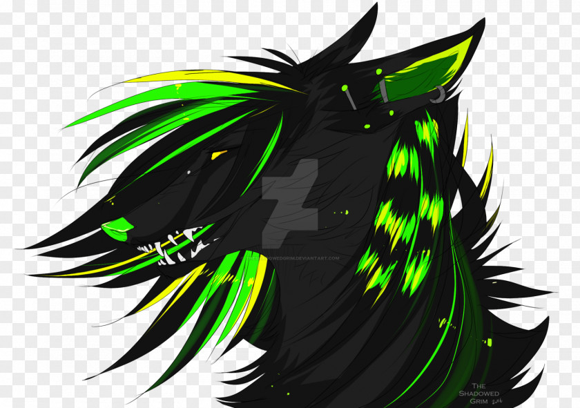 Maverick Black Hair Green Character PNG