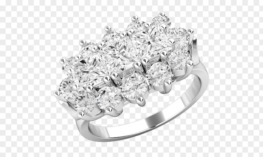 Ring Engagement Diamond Cut Gold PNG