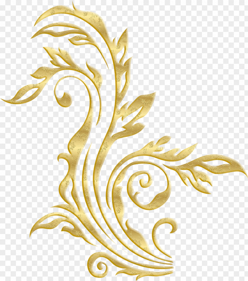 Gold Plant Pattern PNG plant pattern clipart PNG