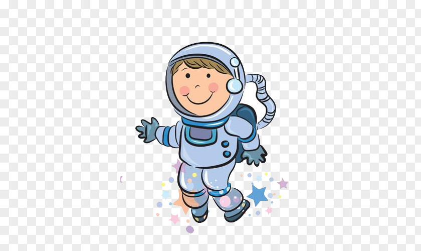 Hand-painted Cartoon Astronaut Material Profession Stock Photography Clip Art PNG