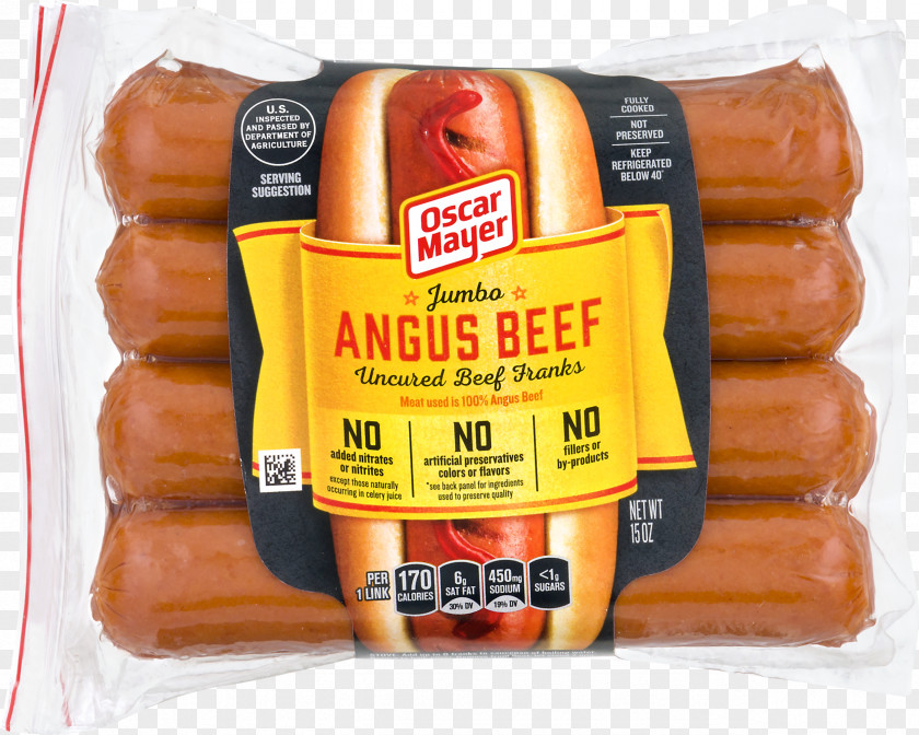 Hot Dog Rookworst Angus Cattle Bologna Sausage Oscar Mayer PNG