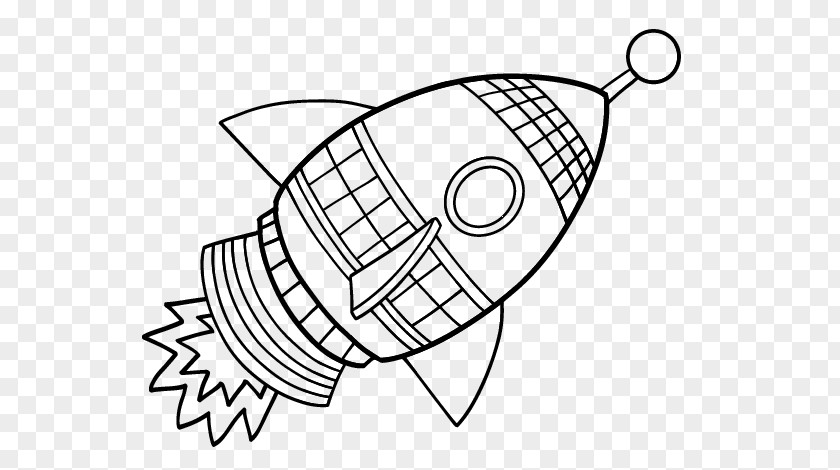 Rocket Coloring Book Spacecraft Outer Space PNG