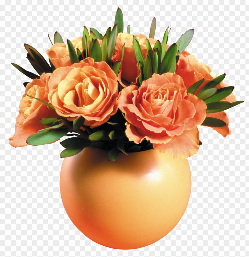 Vase Flower Rose Image PNG