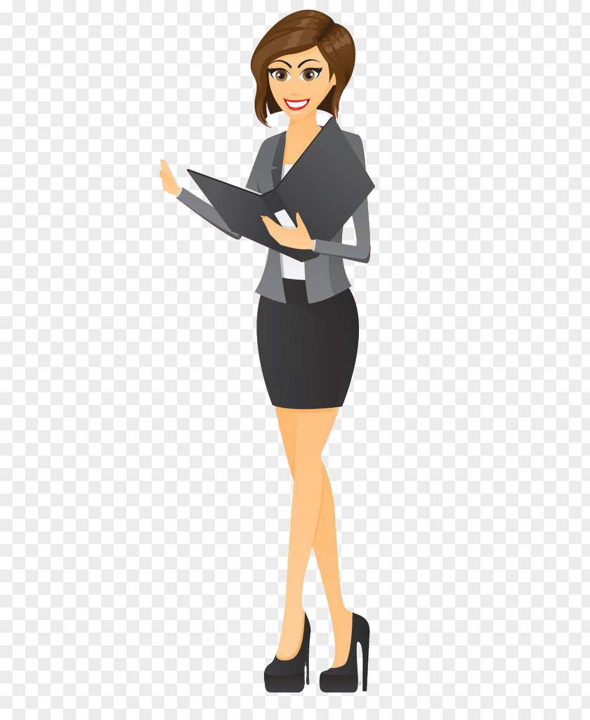 A Woman In Suit Presentation Businessperson Illustration PNG