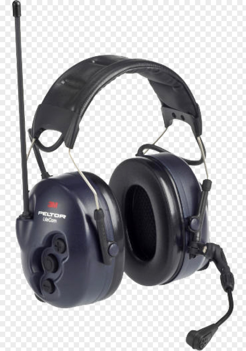 Two-way Radio Protective Ear Caps Headset DB 3M Peltor LiteCom Earmuffs Headphones PNG