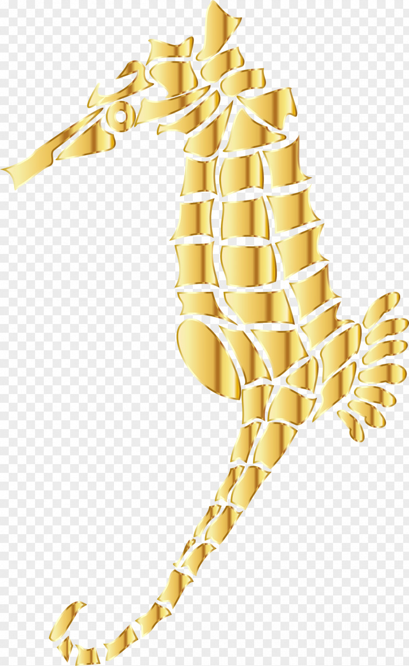 Seahorse Gold Clip Art PNG