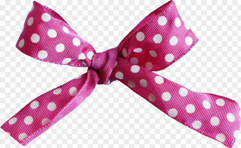 Ribbon Bow Tie Polka Dot Hair Pink M PNG