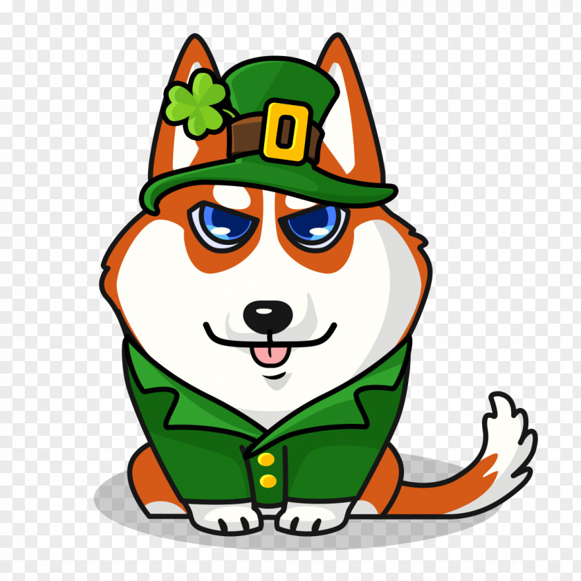 St Patricks Day Logotype TRON Dog Cryptocurrency Breed Pet PNG