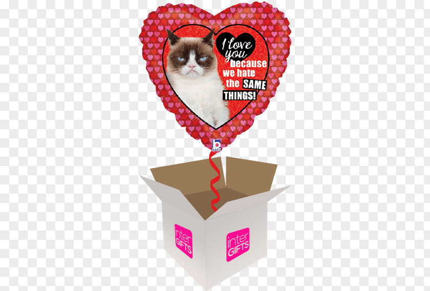 I Love You Kitty Balloon Birthday Valentine's Day Greeting & Note Cards Gift PNG